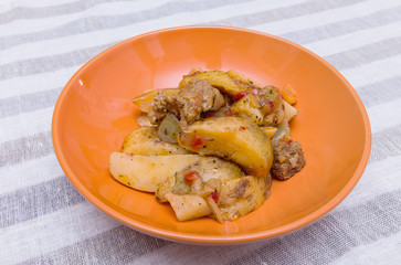 stewed meat with vegetables