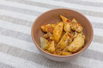 stewed meat with vegetables