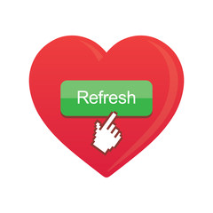 Heart with refresh button.