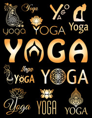 different names and logos of Yoga