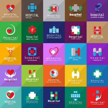 Hospital And Medical Icons Set-Isolated On Background-Vector Illustration,Graphic Design.For Web,Websites,Print,App,Presentation Templates,Mobile Applications And Promotional Material,Collection