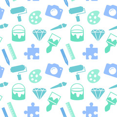 Web design, education, art or school simple texture. Flat thin l