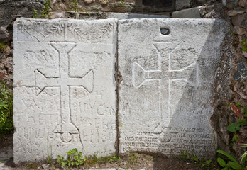 Christian Symbols at Philadelphia in Turkey