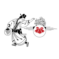 Obraz premium Graphic greeting series welcome to Japan