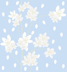 Seamless pattern with jasmine