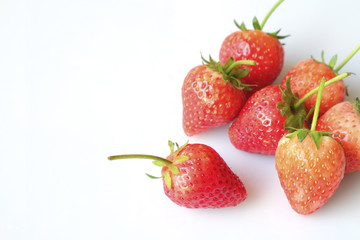 Fototapeta na wymiar Strawberries with leaves