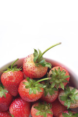 Strawberries with leaves