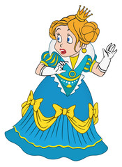 Scared Princess with a crown