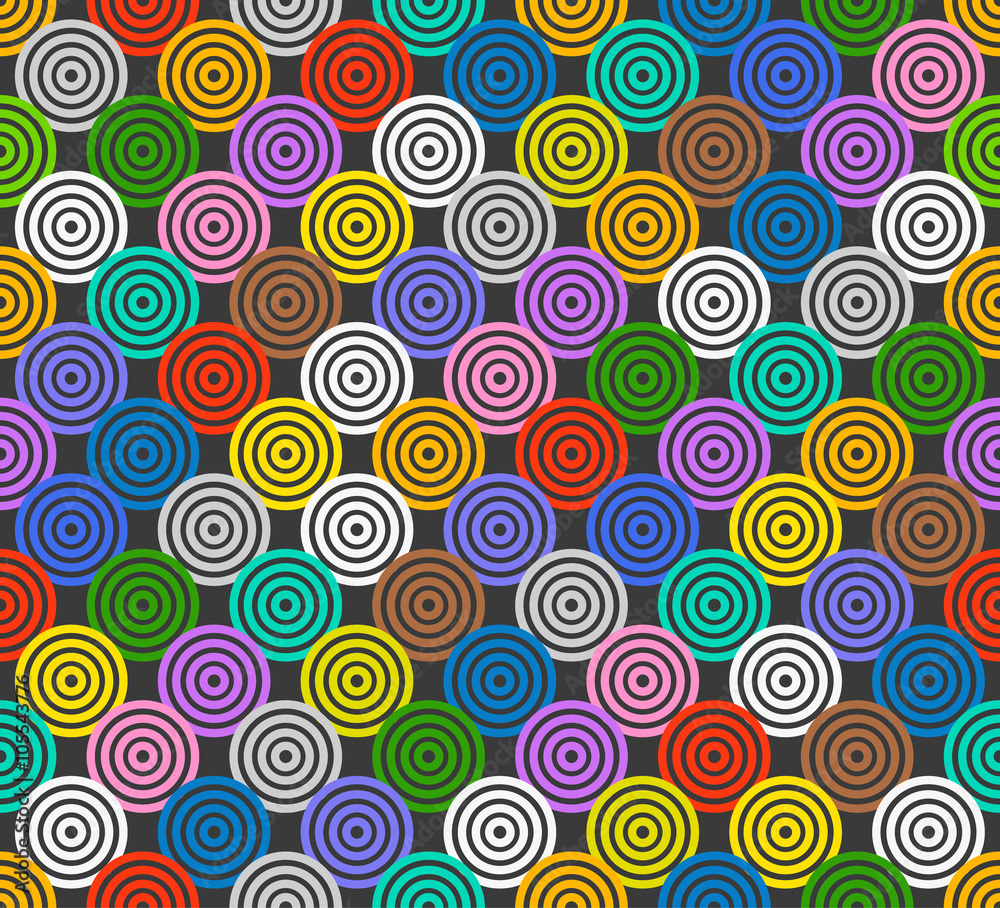 Poster abstract seamless background of color circles