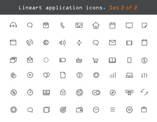 Modern web and mobile application pictograms collection. Lineart