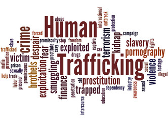 Human Trafficking, word cloud concept 8