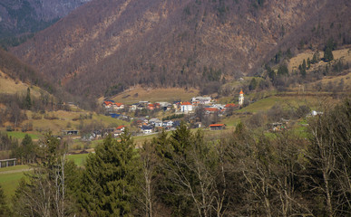 Fototapeta na wymiar Tuhinj valley near Kamnik town in Slovenia