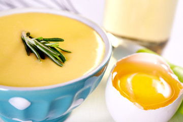 homemade mayonnaise close up
