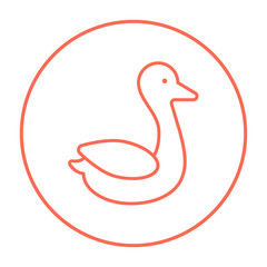 Duck line icon.