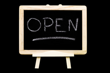 Open symbol on blackboard