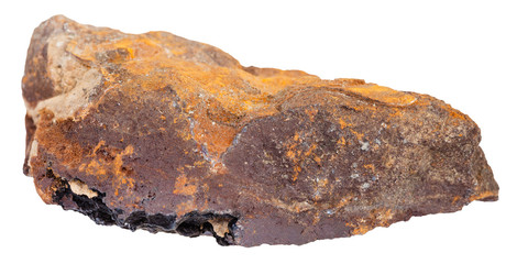 limonite (iron ore) mineral stone with goethite