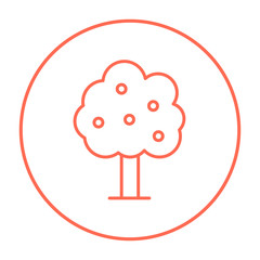 Fruit tree line icon.