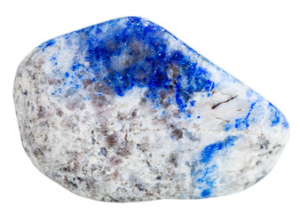 tumbled lapis lazuli (lazurite) mineral gemstone