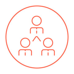 Business team line icon.