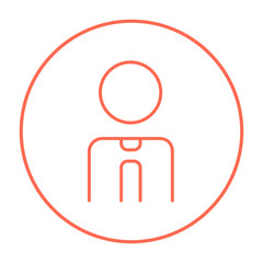 Fototapeta premium Businessman line icon.