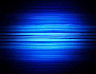 digitally generated image of blue light and stripes moving fast over black background