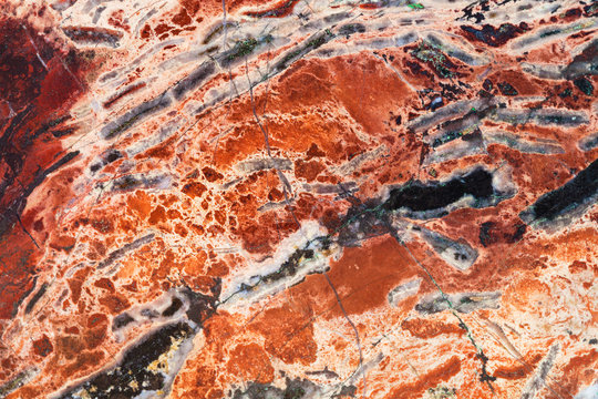 texture of red brecciated jasper mineral gem stone