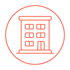 Residential buildings line icon.