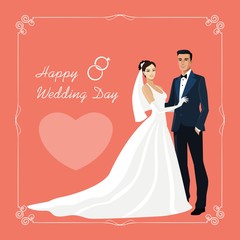 Happy wedding day invitation