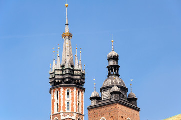 Fototapeta na wymiar St. Mary basilica towers
