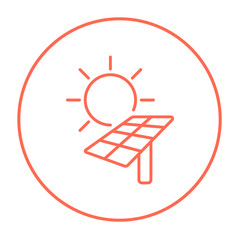 Solar energy line icon.