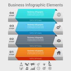 Business Infographics Vector illustration. can be used for workflow layout, banner, diagram, number options, step up options, web design.