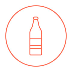 Glass bottle line icon.