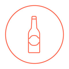 Glass bottle line icon.