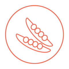 Peapod line icon.