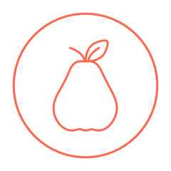 Pear line icon.