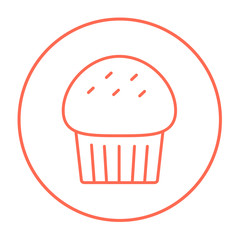 Cupcake line icon.