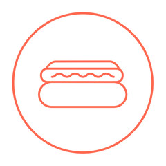 Hotdog line icon.