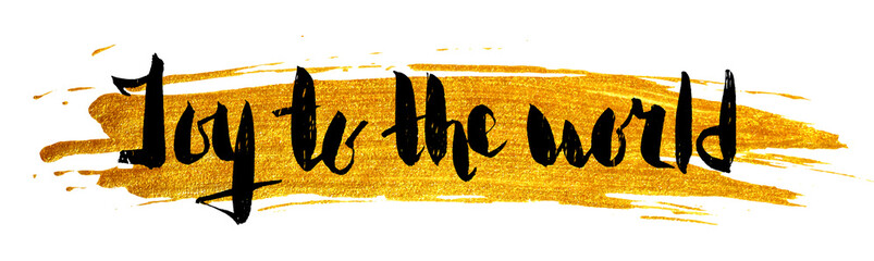 Joy to the world hand drawn lettering.