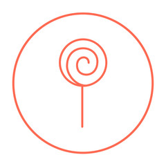 Spiral lollipop line icon.