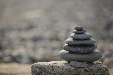The beach stones over and over