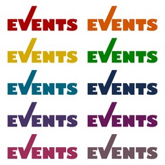 Events icons set 