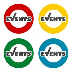 Events icons set 