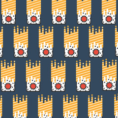 Fototapeta premium sushi with salmon pattern on dark background
