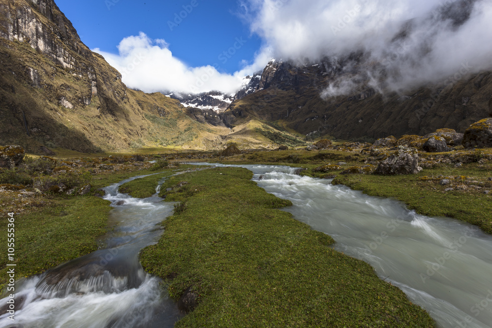 Wall mural collanes valley in el altar volcano sangay national park