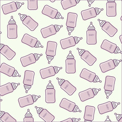 baby bottle vector pattern