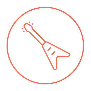 Electric guitar line icon.