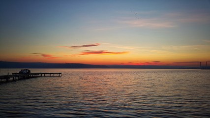 Beautiful sunset over the sea