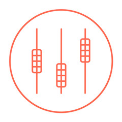 Sound mixer console line icon.