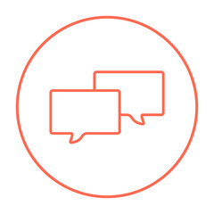 Speech squares line icon.