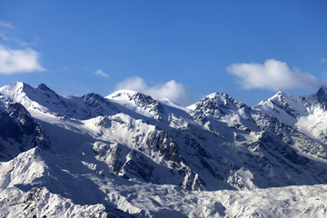 Plakat Winter mountains at nice sunny day